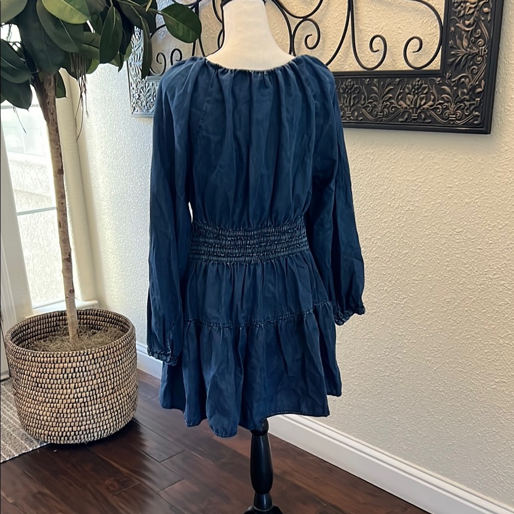Sam Edelman Blue Tiered Ruffled Sundress - Picture 3 of 6